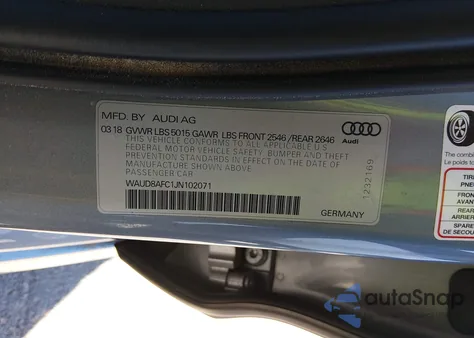 2018 Audi A6 2.0T Premium z USA, uszkodzony, nr VIN WAUD8AFC1JN102071